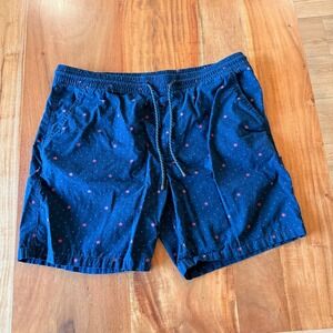 Denim & Flower Men's Navy/Red/White Star Patriotic Shorts Size XL